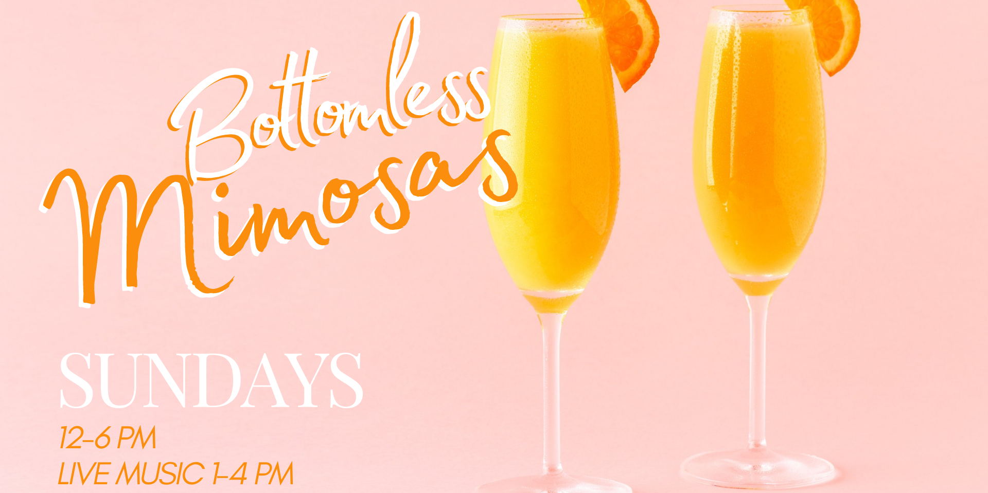 Mimosa Sunday – Caterpillar Wine Glasses- $10 Bottomless